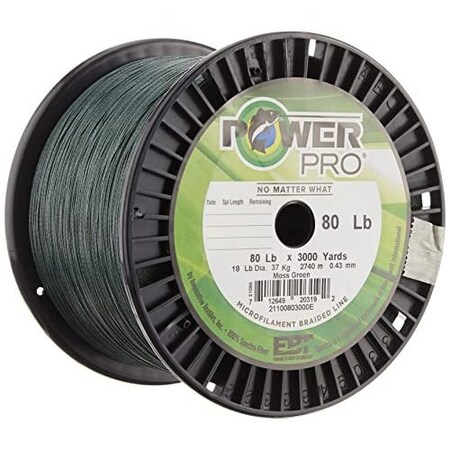 Power Pro Spectra Braided Fishing Line 80Lb 3000Yd Green 21100803000E